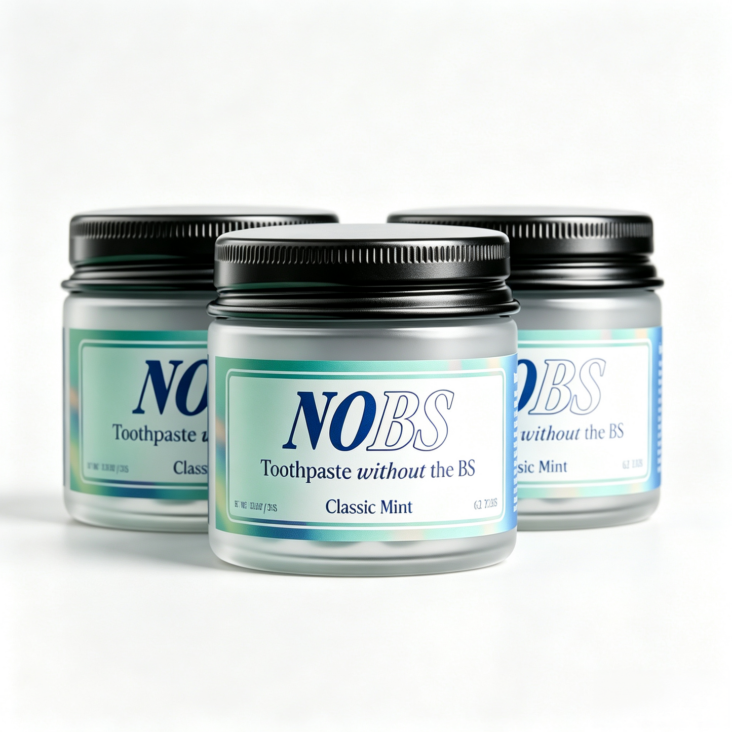 NOBS (No Bad Stuff) Toothpaste Tablets - Nano Hydroxyapatite, Fluoride & Plastic Free, Eco & Travel Friendly - Remineralize with NHA.  